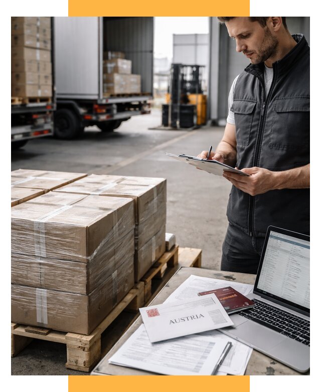 Доставка в Австрию от 67639 р. Логистика и экспорт СетСервис-Кмр