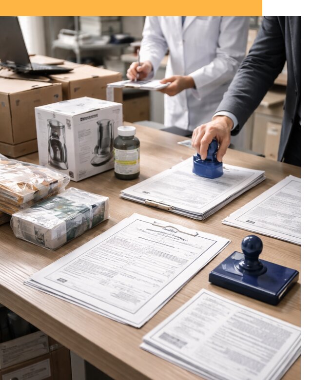 Сертификация импортных товаров от 12487 с таможенным сопровождением